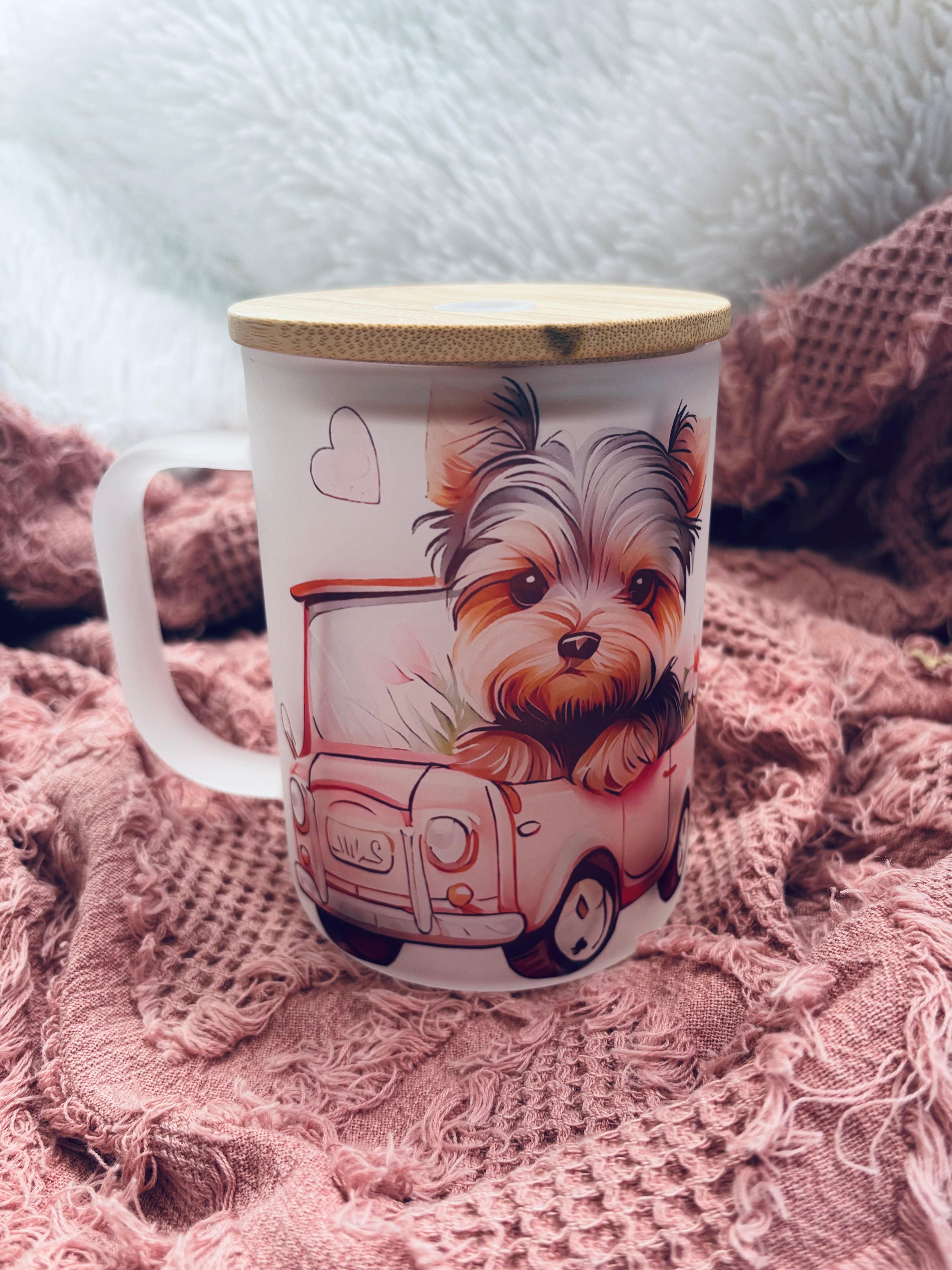 Yorkie Love Frosted Mug