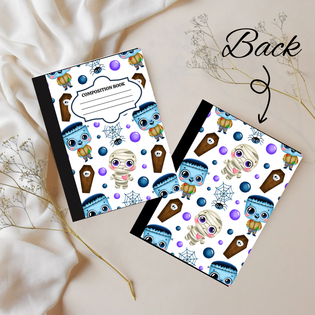 Baby Frankenstein and Mummy Composition Book