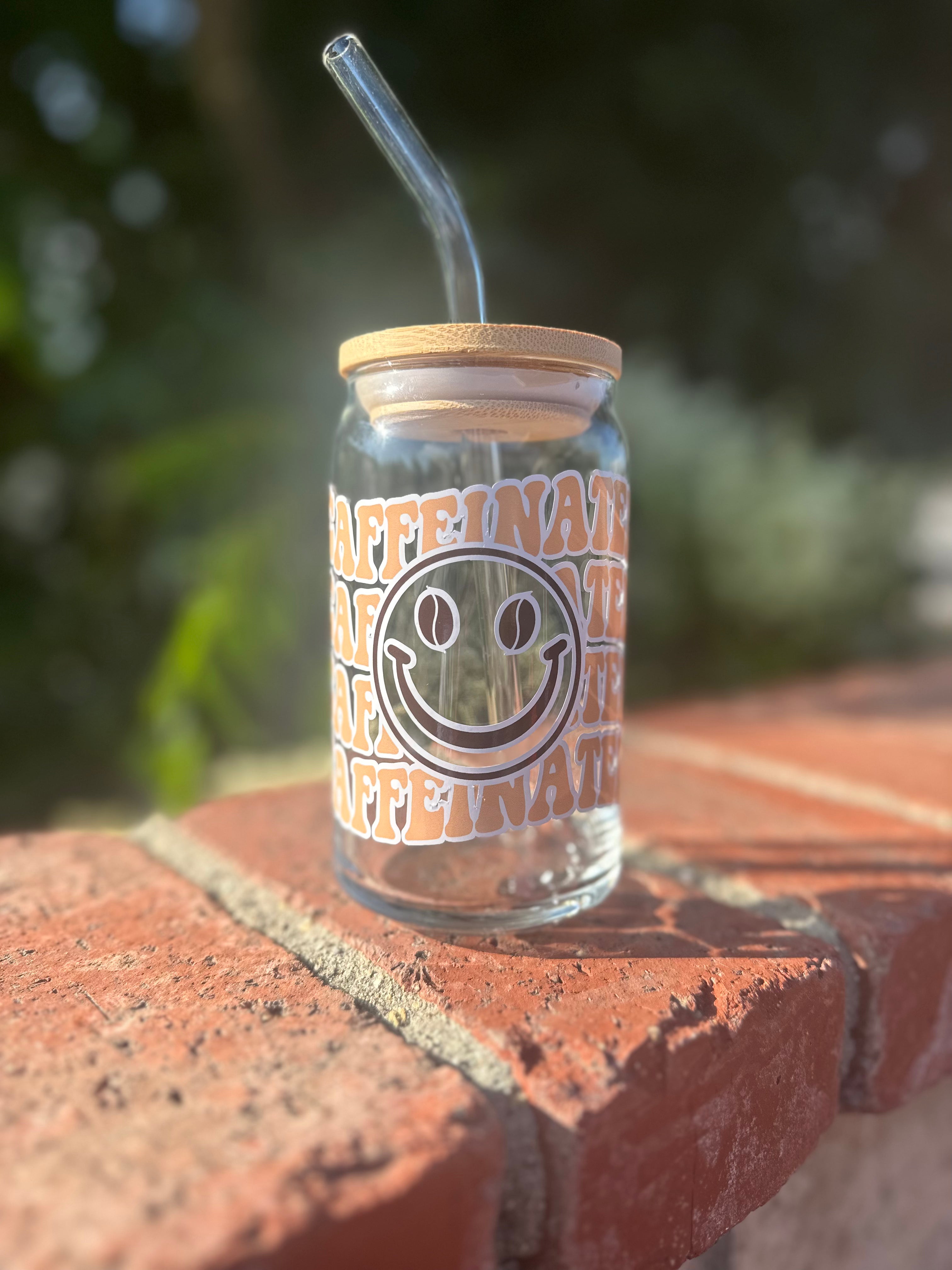 Smiley Caffeinated Glass Can