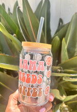 Load image into Gallery viewer, Mama Needs Coffee Retro Glass Can
