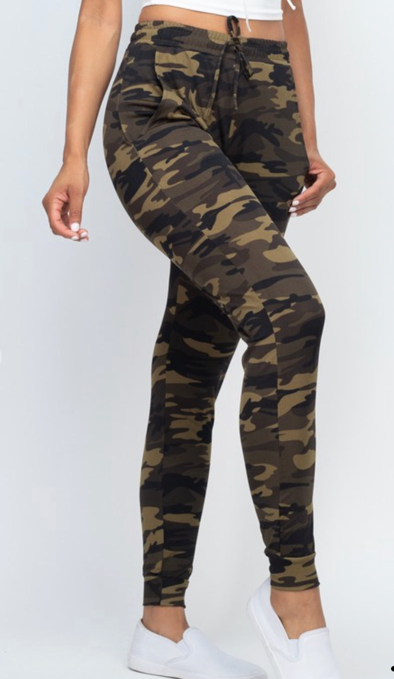 Drawstring Elastic Wasteband Jogger Pants