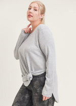 Load image into Gallery viewer, CURVY Long Sleeve Flow top with Slits
