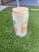 Load image into Gallery viewer, Mickey Coffee Frosted Glass Tumbler
