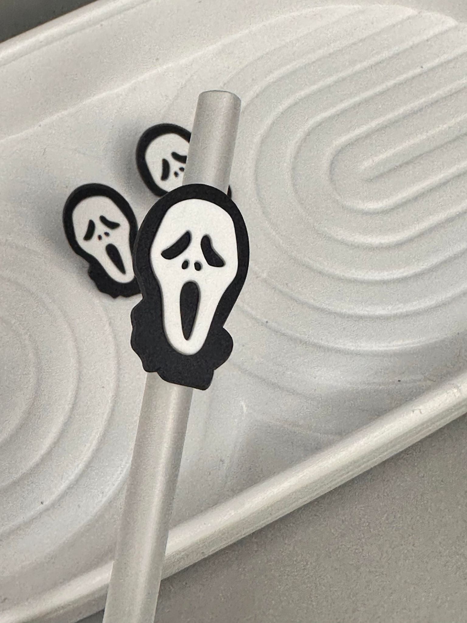 Scream Straw Topper Ghost Face Straw Topper Halloween Straw 