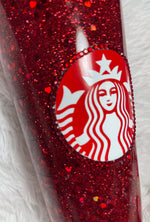 Load image into Gallery viewer, Red Heart Starbucks Snowglobe Tumbler
