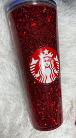 Load image into Gallery viewer, Red Heart Starbucks Snowglobe Tumbler
