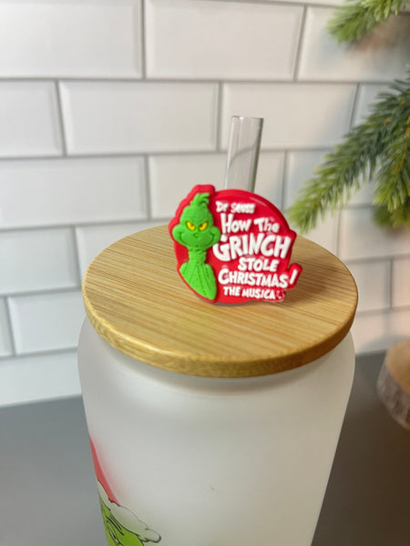 Grinch Straw Toppers