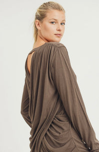 Open Overlay Drapped Back Top