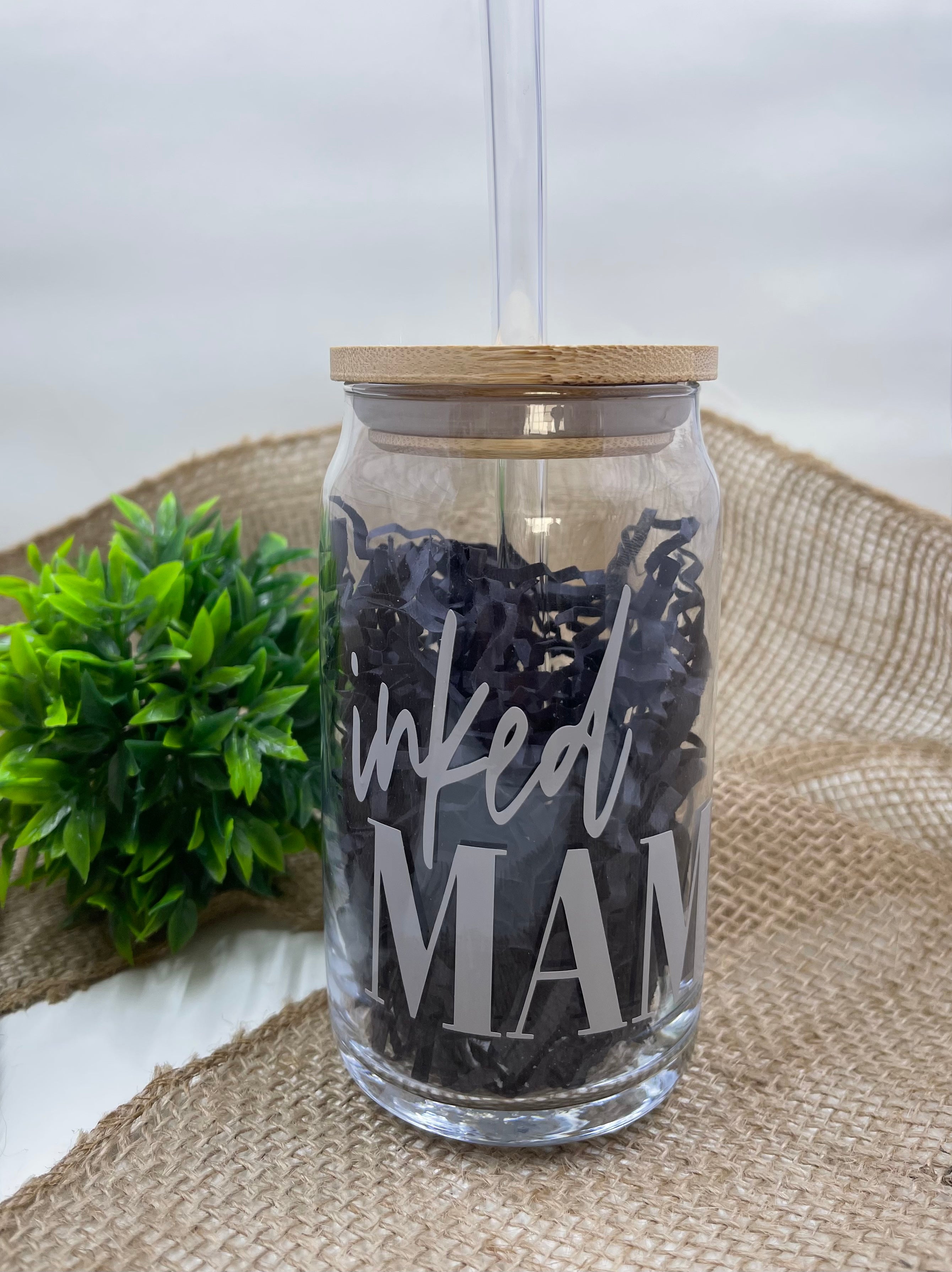 Inked Mama Glass Tumbler