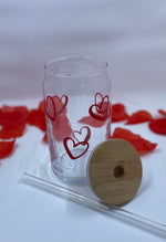 Load image into Gallery viewer, Valentines Heart Glass Tumbler
